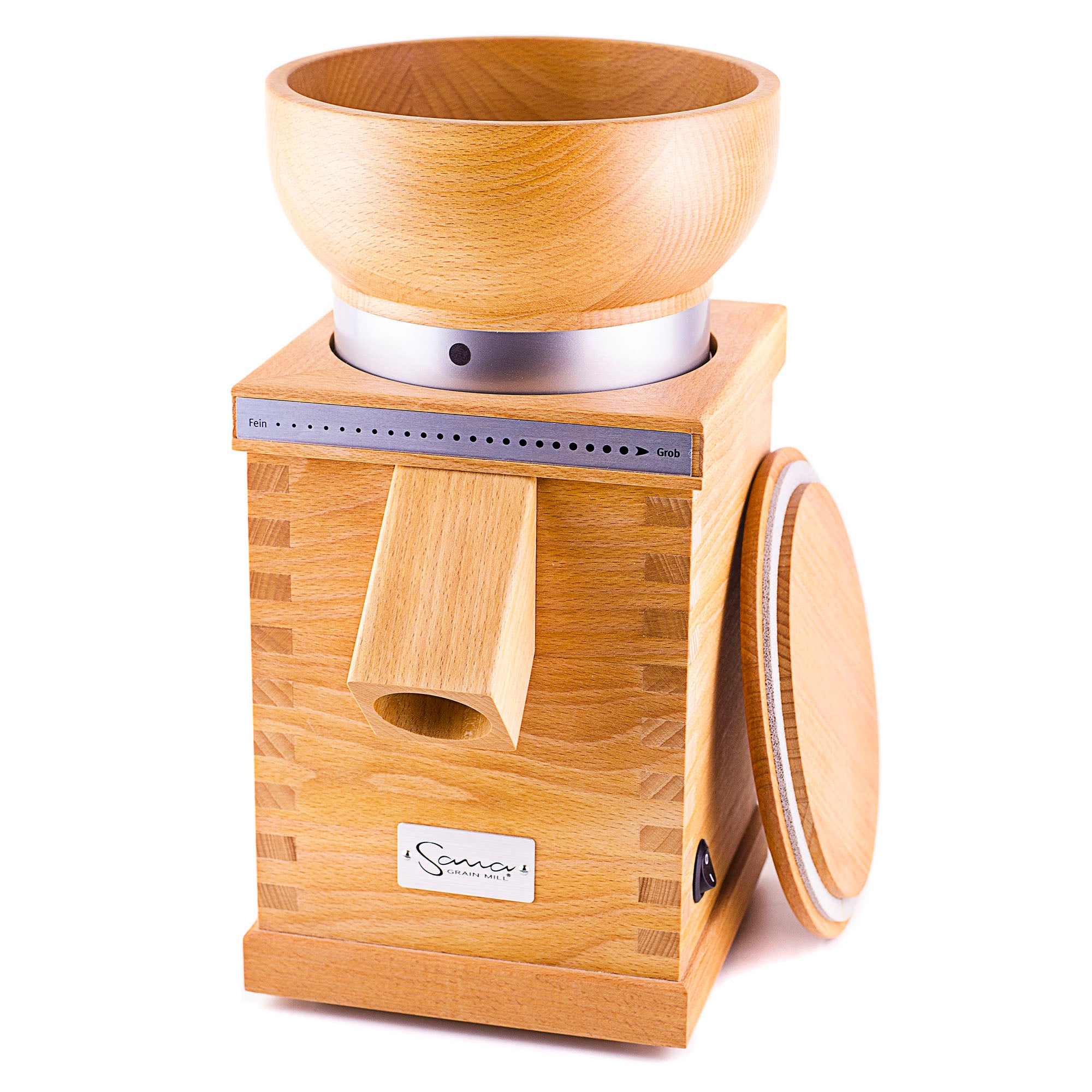 SANA Premium Sold Beech Wood Grain Mill for fine to coarse flour.
