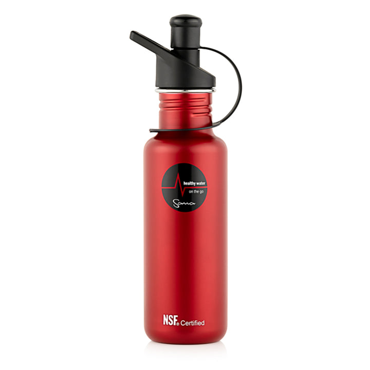 Sana Stainless Steel Filtration Bottle - RED - Sana USA