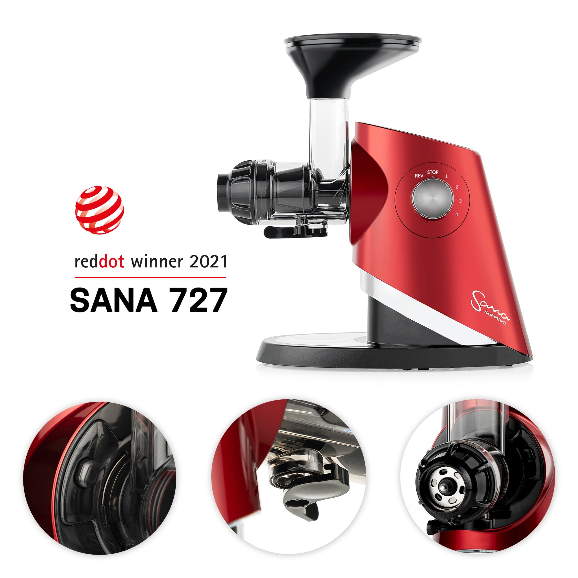 Sana 727 Supreme Masticating Celery Juicer Black