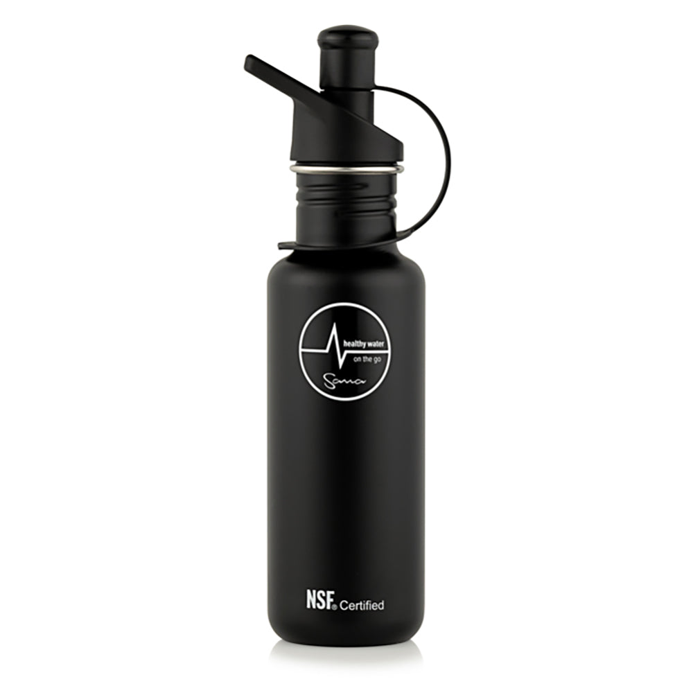 Sana Stainless Steel Filtration Bottle - BLACK - Sana USA